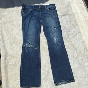 American Eagle Bootcut Stretch Jeans | Size 10 | Distressed Mid Rise Denim
